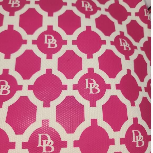 Dooney & Bourke Pink & White Geo Print Canvas Crossbody - Picture 11 of 16